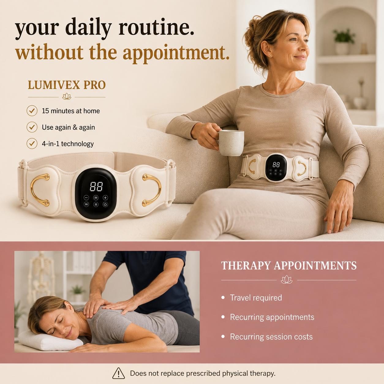 Lumivex Pro - 4-in-1 Core & Back Therapy Belt