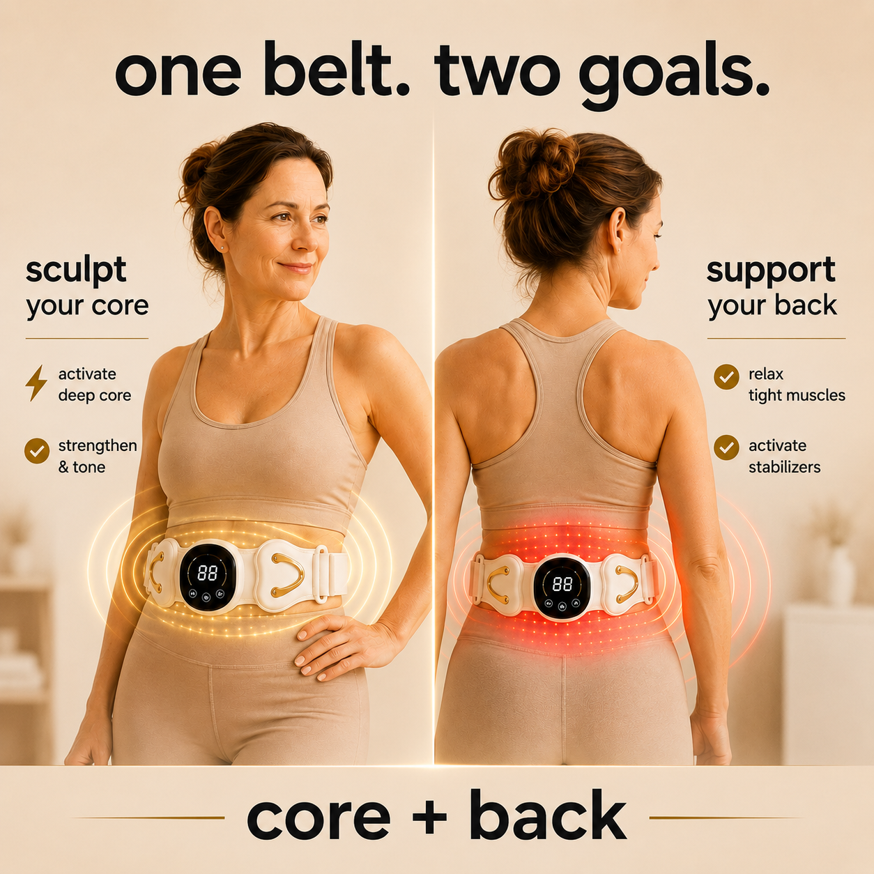 Lumivex Pro - 4-in-1 back therapy belt