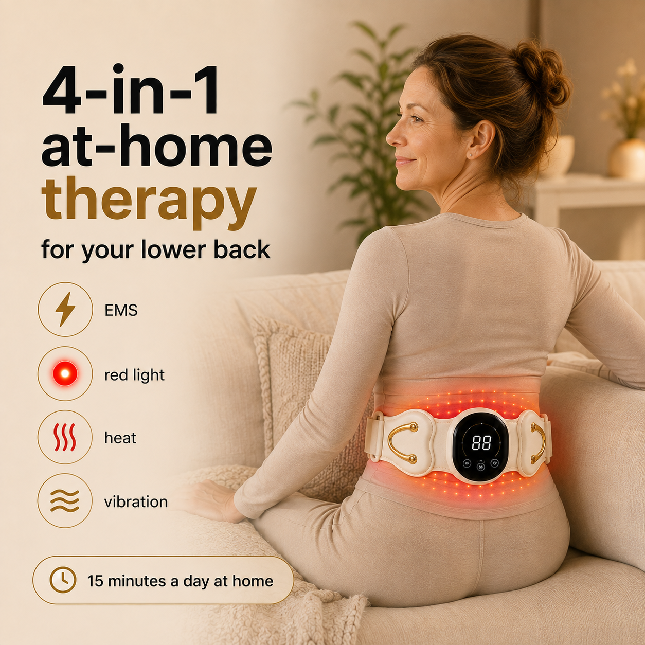 Lumivex Pro - 4-in-1 back therapy belt